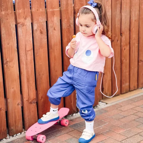 Vista 5 de HAPPY NOCNOC - Zapatos para niños y niñas, tenis de lona con doble gancho y bucles con suela de color caramelo
