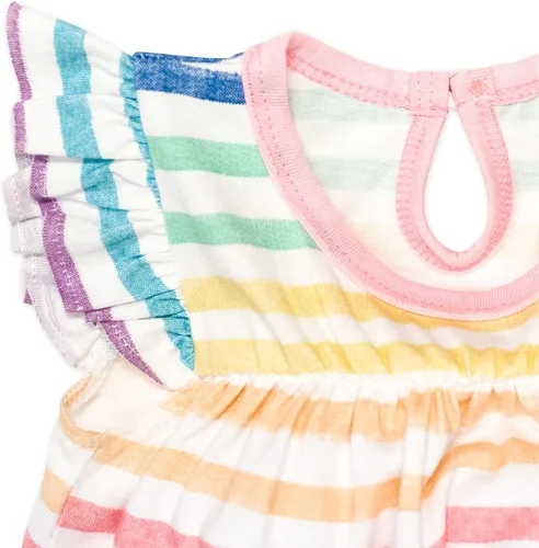 Vista 2 de HonestBaby baby-girls Organic Cotton Flutter Sleeve Coverall