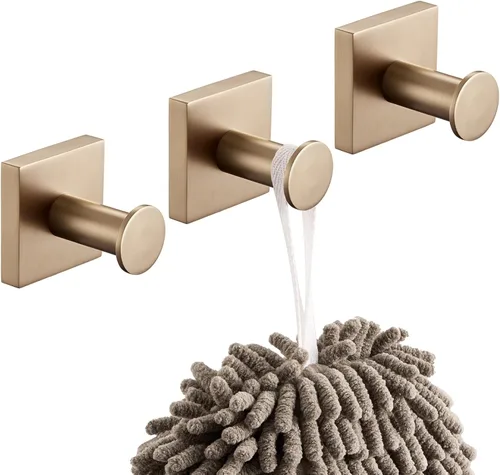 Vista 20 de KOKOSIRI Ganchos para bata, ganchos para toallas de baño, para pared, armario, cocina, toallas colgantes, accesorios de baño, color negro con acero