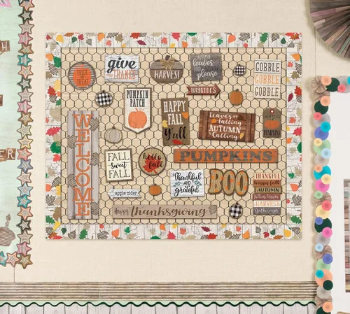 Vista 4 de Teacher Created Resources Home Sweet Classroom Happy Fall - Borde recto