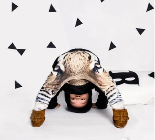 Vista 4 de FTSUCQ - Pantalones para niños y niñas con estampado de tigre en 3D