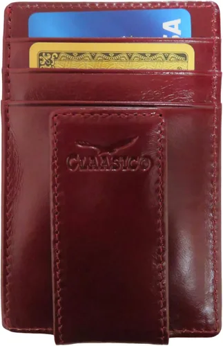 Vista 36 de Billetera de cuero con clip para dinero, bolsillo frontal delgado, bloqueo RFID con imán súper fuerte