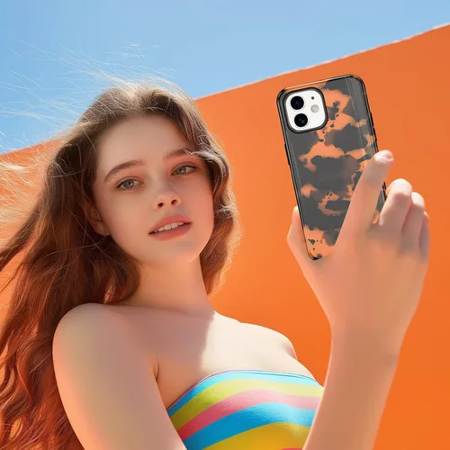 Vista 8 de Funda Linda con Estampado de Guepardo para iPhone 11, Funda de Caparazón de Tortuga de 6.1 Pulgadas, Diseño Estético, Moderno, Fresco, de Lujo