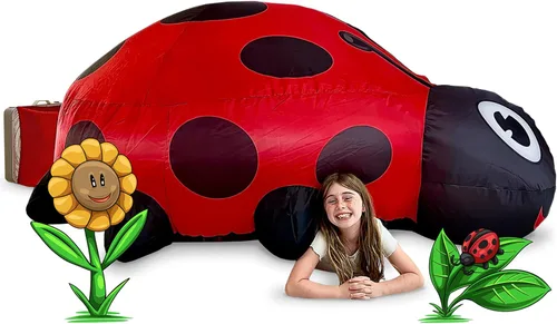 Vista 13 de AirFort - Fuerte inflable para niños, se construye en 30 segundos, tienda de campaña para jugar a partir de 3 años (pelota de playa azul)