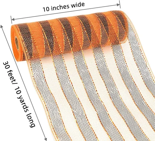 Vista 2 de Cinta de malla, rollos de cinta de malla decorativa, malla de tela para suministros de corona de malla para manualidades, coronas de proyectos