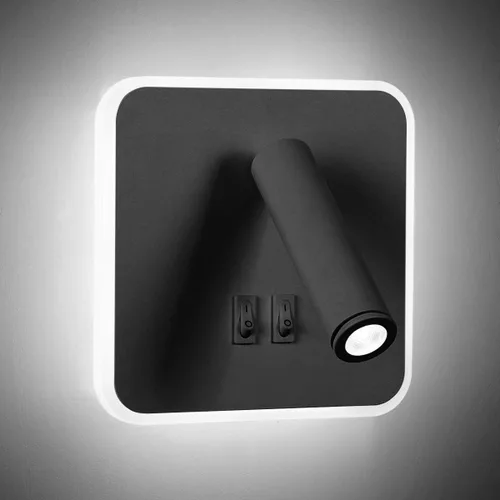 Vista 12 de Kawell Apliques de pared LED modernos 2 en 1 de 8 W con interruptor, foco de pared de lectura ajustable de 3 W, cableado interior para dormitorio