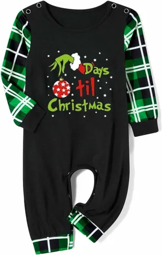 Vista 5 de VS&LLWQ Pijamas de Navidad a juego para la familia, pijamas de Navidad para la familia, pijamas de elfo, juego de pijamas de Navidad para las fiestas