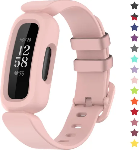 Vista 9 de Correas compatibles con Fitbit Ace 3, silicona suave, impermeable, accesorios de pulsera de reloj deportivo, correa de repuesto para Fitbit Ace 3