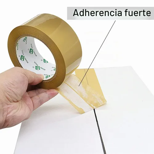 Vista 5 de BOMEI PACK Recambios de cinta de embalaje marrón, cinta de embalaje marrón con dispensador para envío, mudanza y embalaje, 6 rollos de 2.4 mil 1.88