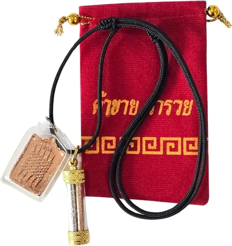 Vista 5 de Amuleto tailandés Buddha colgantes Somdej Lp Talismán sagrado para hombres y mujeres, dijes Takrut Kings 3 colores plata oro NAT con NAT Yantra 5