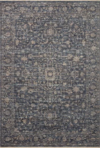 Vista 3 de Loloi Sorrento Collection SOR-01 Midnight/Natural - Alfombra decorativa de 2 pies x 3 pies SOR-01 Approx. 2x3 Black Entryway Kitchen, Vintage