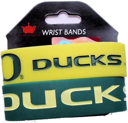 Vista 6 de aminco NCAA - Juego de pulseras de goma de silicona unisex para adultos, paquete de 2