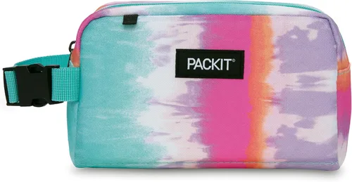 Vista 20 de PackIt Caja de aperitivos congelable, color negro, fabricada con tecnología EcoFreeze, plegable, reutilizable, cierre de cremallera con asa