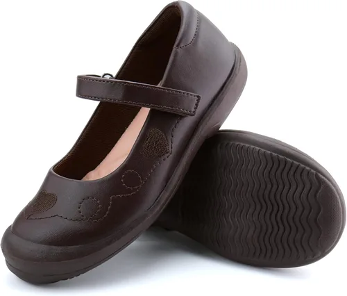Vista 6 de firelli Mary Jane - Zapatos de uniforme escolar para niñas, cómodos zapatos de vestir para niñas