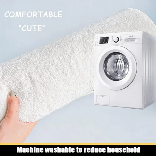 Vista 9 de Tapetes de baño ultra suaves y acogedores de dibujos animados, tapete de baño para sala de estar, tapete de baño antideslizante para puerta