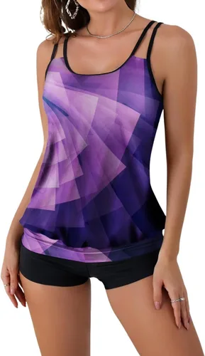 Vista 12 de B2prity Conjunto de traje de baño tankini para mujer con control de abdomen 08