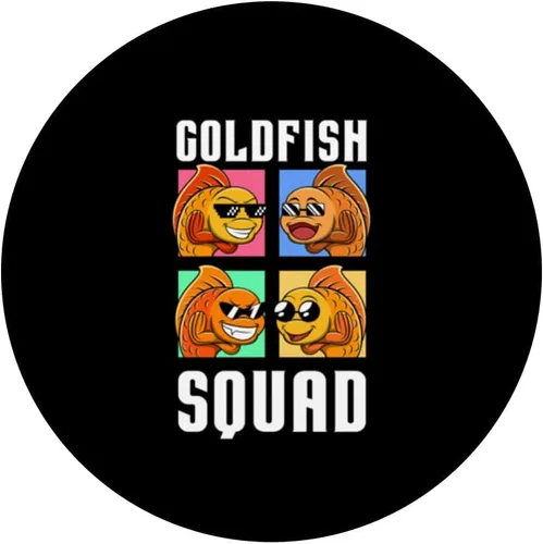 Vista 3 de Goldfish Squad Team Fish Ironic Saying Sunglasses PopSockets Swappable PopGrip