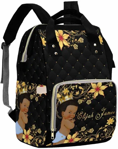 Vista 16 de Artsadd Bolsa de pañales con nombre personalizado para bebé, mochila para mamá y papá, pattern 01, Mochilas Daypack