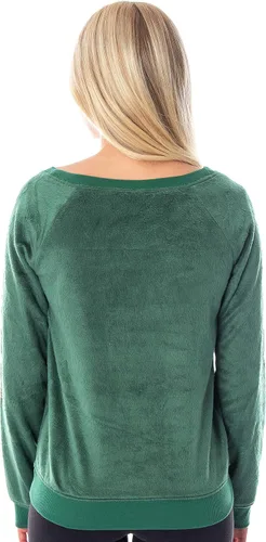 Vista 4 de Marvel Comics Loki - Camisa de dormir para mujer, diseño de forro polar, manga larga, con purpurina, color dorado