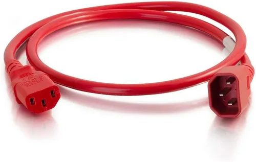 Vista 18 de Cable de alimentación C2G, cable de extensión corto, cable de extensión de alimentación, cable de alimentación de bloqueo, 10A, 250V, negro, 1 pie