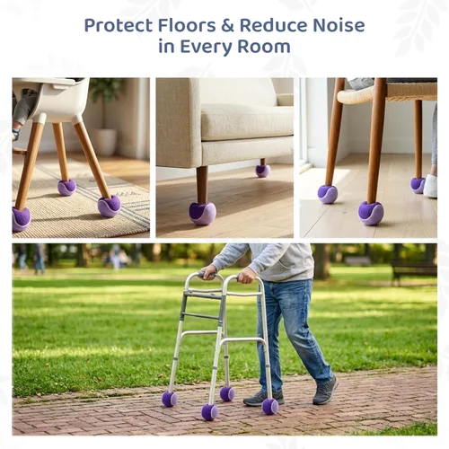 Vista 6 de Pelotas de tenis para caminantes ANCKNE Pelotas de tenis precortadas para caminantes 4 piezas, pelotas de deslizamiento universales para caminantes