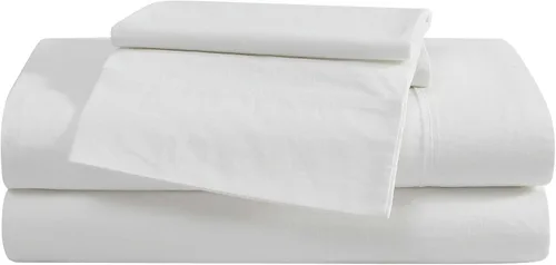 Vista 15 de Eddie Bauer - Juego de sábanas individuales, juego de ropa de cama de percal lavado con bolsillos profundos, súper suave, 100% algodón de lujo