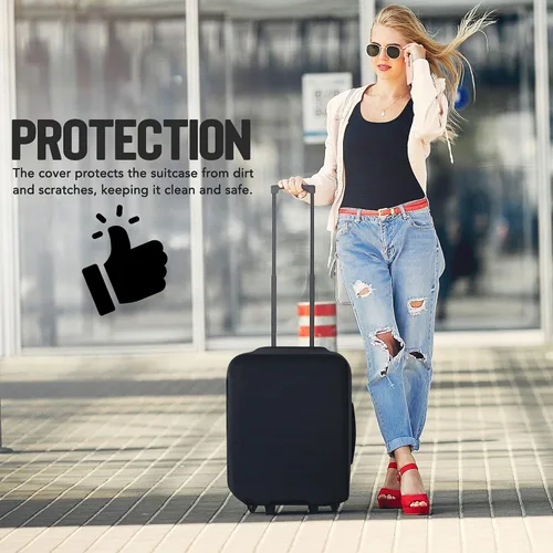 Vista 7 de Funda de equipaje de viaje I Protector de maleta aprobado por la TSA I Fundas de equipaje para maleta I Funda de maleta Bolsa I Protector