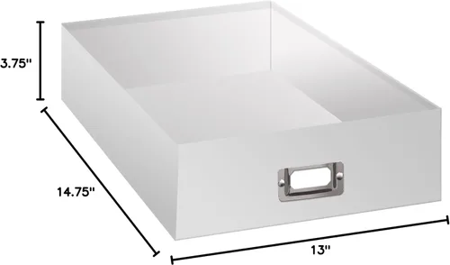 Vista 2 de Jumbo Caja para almacenar recortes, manualidades, blanca, de 14 3/4" X 13" X3 3/4