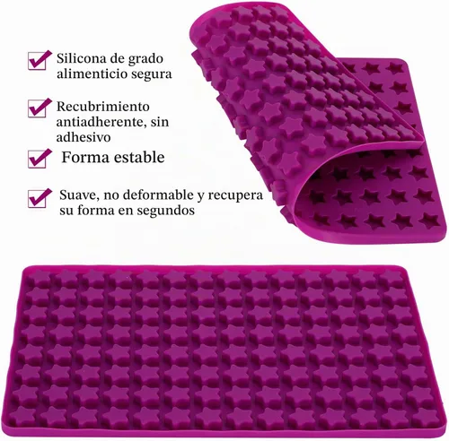 Vista 4 de Mini moldes de silicona de estrella para decoración de pasteles, decoración de cupcakes, bricolaje, fondant de chocolate, proyectos de manualidades
