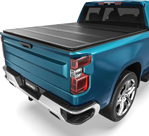 Vista 18 de OEDRO FRP Cubierta Tonneau Rígida de Triple Pliegue Compatible con Chevy Silverado 1500 y GMC Sierra 1500 2007-2013 Nuevo Estilo de Carrocería Cama