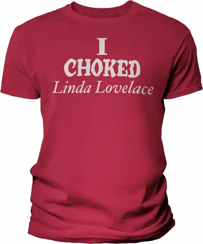 Vista 9 de Camisa vintage I Choked Linda Lovelace para hombre Negro-0001