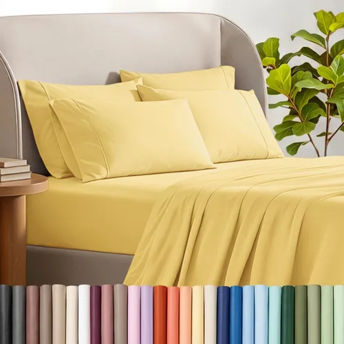 Vista 31 de Bare Home Hotel Luxury - Juego de sábanas Queen extra suave, 6 piezas, bolsillos profundos, ajuste fácil, refrescantes y transpirables, resistentes