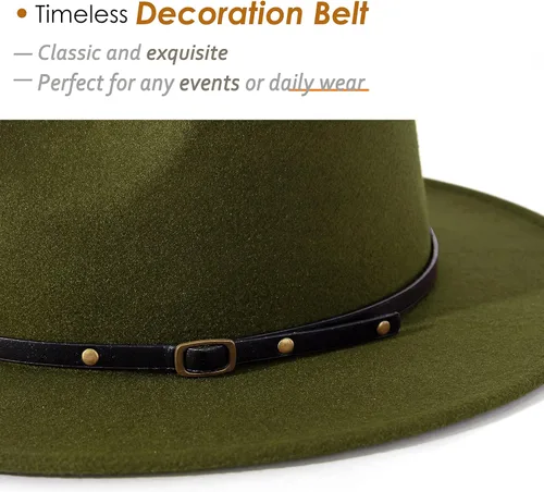 Vista 97 de Lisianthus - Sombrero con cinta con hebilla de ajuste, para mujer, modelo Fedora