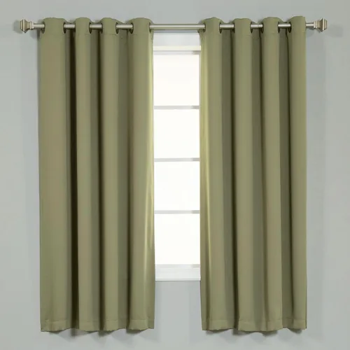 Vista 4 de Best Home Fashion Cortinas opacas aisladas térmicamente - Parte superior del ojal de bronce antiguo - 52" de ancho x 84" Largo - (Juego de 2 Paneles)