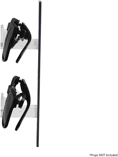 Vista 4 de Marketing Holders Estante colgante para lentes de sol con herrajes de 2 niveles para lentes con parte trasera negra para montaje en pared, nariz