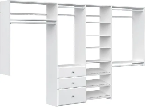 Vista 10 de Easy Track PH45-CG Kit de organizador de armario de madera de doble torre, gris desgastado