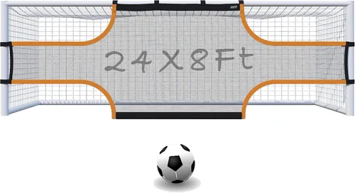 Vista 10 de MR Soccer Goal Target Sheet, Field Net, Professional Shooting Practice Aid