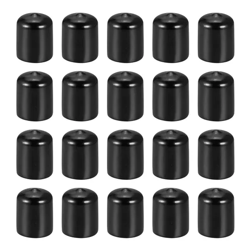 Vista 26 de DMiotech Paquete de 20 protectores de rosca de tornillo negros de identificación de 0.079 pulgadas (0.079 in), tapas de goma para pernos