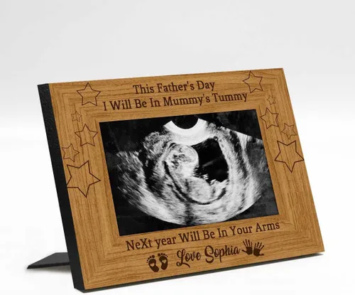 Vista 12 de InterestPrint Panel de fotos personalizado para papá y nombre para exhibición de mesa, Papá te amamos más que todas las estrellas en el cielo, marco