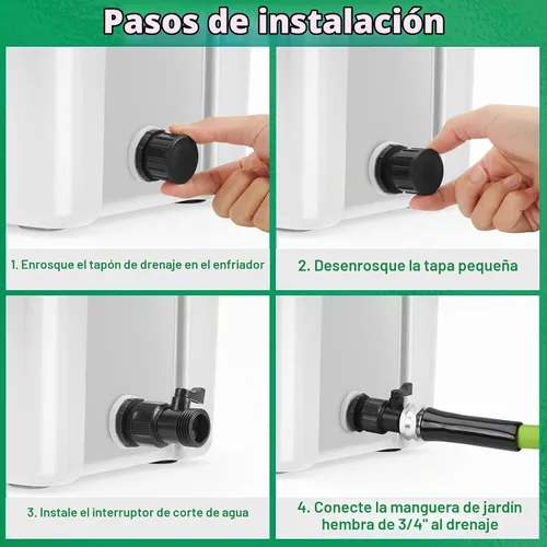 Vista 3 de Cooler Drain Plug Hose Connection Kit with 6FT Hose for Yeti, Rtic Coolers