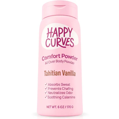 Vista 11 de HAPPY CURVES Comfort Powder: desodorante en polvo antirozaduras sin talco para el cuerpo y los pies para controlar las rozaduras internas del muslo