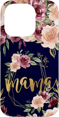 Vista 17 de Mama Floral New Mom Flower Print Pregnant Woman Watercolor Case for iPhone 17