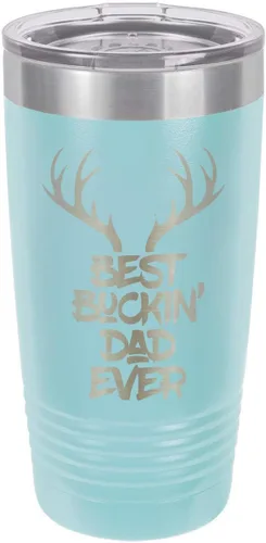Vista 8 de Best BuCKIN Papá Ever-B - Vaso de bebida con pajita (20 onzas), color negro