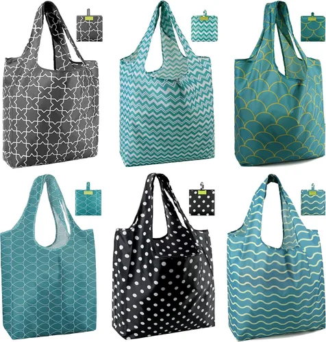 Vista 31 de Bolsas de la compra de animales reutilizables plegables bolsas de comestibles