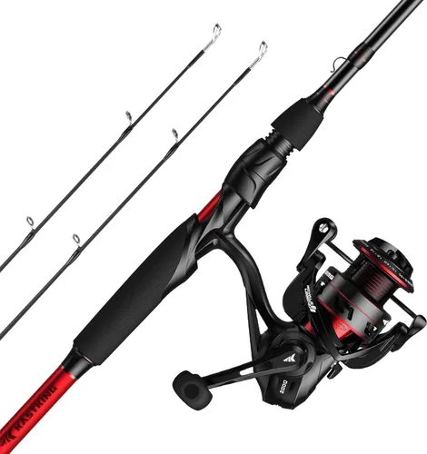 Vista 13 de KastKing Royale Legend II Twin Tip - Combos de caña y carrete de pescar de punta doble, combo para spinning y casting, cañas de grafito IM6 de 2