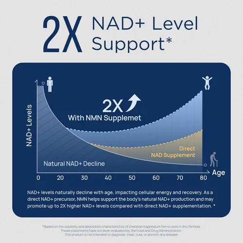Vista 4 de Suplemento NMN neuroliposomal NMN con resveratrol, TMG, Quercetina, CoQ10, Rhodiola, NAC, Astaxantina y Magnesio NAD+ precursor apoya la energía