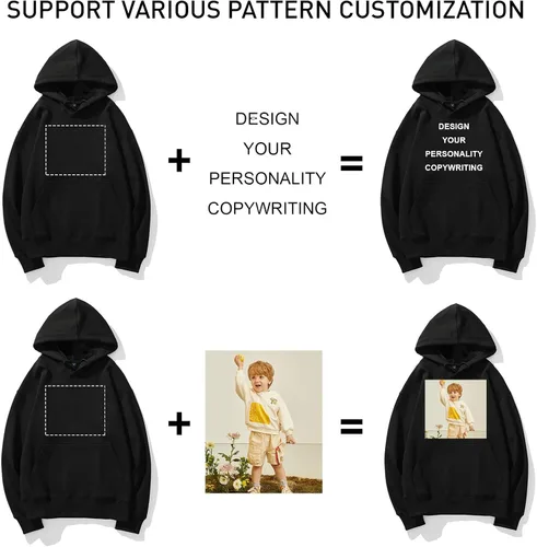 Vista 3 de Sudaderas con capucha personalizadas para hombremujer Sudaderas con capucha personalizables, sudaderas con capucha personalizables, diseño de tu