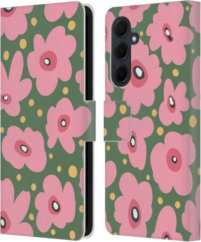 Vista 20 de Head Case Designs Officially Licensed Ninola Ditsy Flowers Yellow Nature Bold Leather Wallet Case Compatible with Samsung Galaxy A07 4G