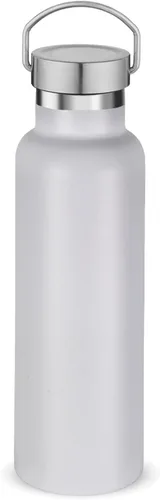 Vista 37 de Neihepal Botellas de agua de acero inoxidable negras, botella de viaje de doble pared con aislamiento al vacío de 20 onzas con tapa a prueba