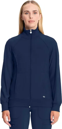 Vista 8 de Infinity by Cherokee 2391A - Chaquetas médicas con cremallera frontal para mujer, tela elástica en 4 direcciones